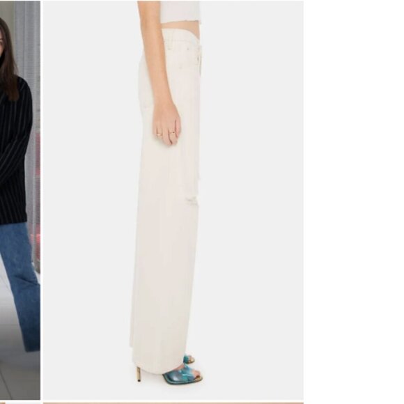 NWT MOTHER SUPERIOR The Down Low Spinner Heel Natural Acts Size 26 Wide Leg - Picture 16 of 16